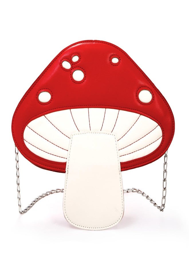 WRINGKIT Mushroom Crossbody Purses, PU Leather Shoulder Bags with Strap, Cute Unique Purses for Women Girl, Lovely Novelty Christmas Mushroom Gifts - Image 1